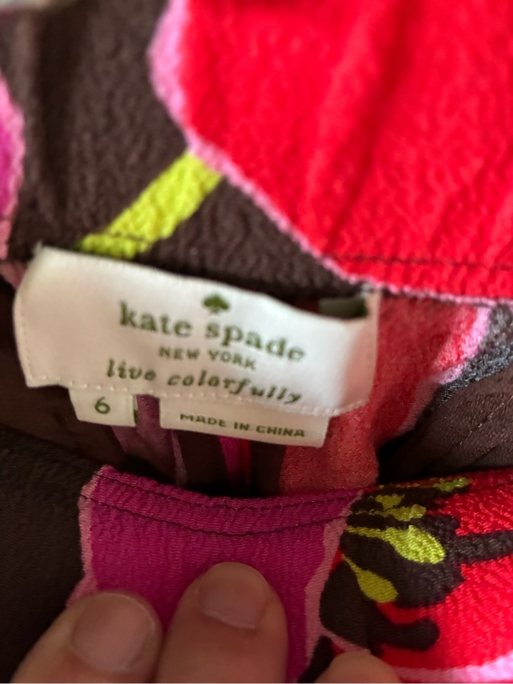 Kate Spade sz 6 Pink & Red Floral Pull-On Pants euc - Picture 5 of 9